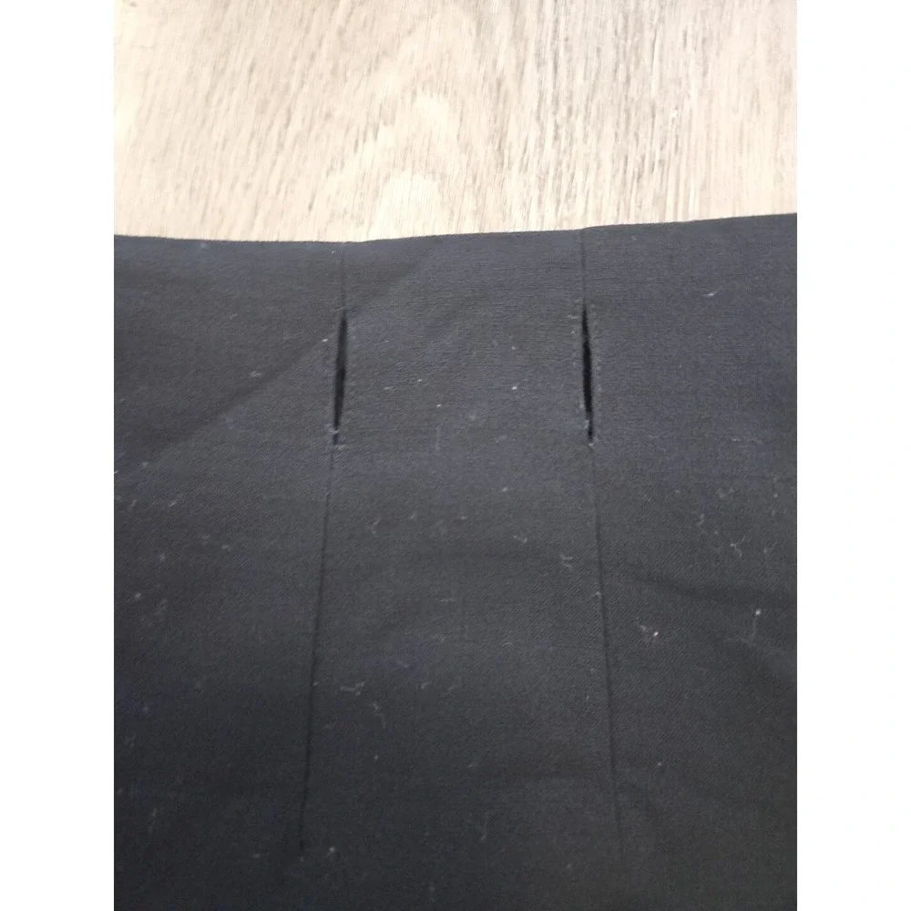 Lauren Ralph Lauren RLR Womens Black Wool Side Zip‎ Skirt Flat Front Size 12